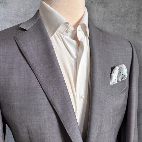 CANALI Made in Italy 40L US Gray Mens Blazer Sport Coat Jacket SUPER120*S Wool - Picture 4 of 16